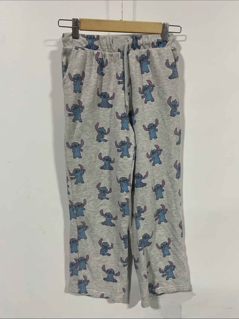 Kids Grey lilo and stitch Pajama Pants with Blue Character Print